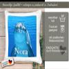 CreaDesign Personalized Children's Cushion 40 x 40 cm, Dolphin, Pink Back view 4