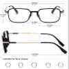 KOOSUFA Square Anti-Blue-Light Reading Glasses for Women and Men, Lightweight, Clear Pink, +4.0 view 2
