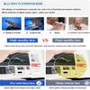 KOOSUFA Square Anti-Blue-Light Reading Glasses for Women and Men, Lightweight, Clear Pink, +4.0 view 4