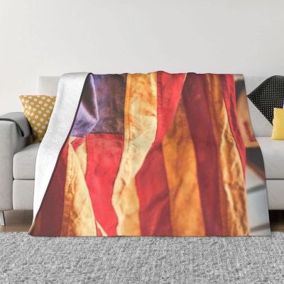 Fly The Flag Ultra-Soft Flannel Throw Blanket, Lightweight Thick Blanket for Outdoor Use, Warm Anti-Pilling Sofa and Bed Throw, 101.6 x 76.2 cm