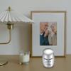 MunkiMix Personalized Mini Stainless Steel Cremation Urn with Birthstone, Photo and Text Engraving view 4