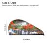 Evealyn Waterfall Autumn Landscape Printed Microfiber Hair Towel with Button view 4