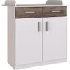 Lomadox Changing Dresser, Convertible, White/Flagstaff Oak, 91 x 101 x 75 cm view 1
