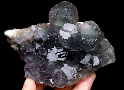 FYUTUR Natural Rough Green-Purple Fluorite Crystal, 391.5 g, Specimen