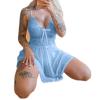 CHOUBAGUAI Sexy Women's Lace Pajama Dress Nightgown Lingerie Party Pajamas - Rose Red, XXXL view 2