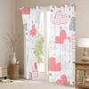 Homewish Kids Cartoon Cloud Unicorn Curtains, Star Polka Dot Panels, 2-Pack, 55" W x 69" L, White/Pink/Gray view 4