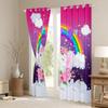 Rainbow Curtains for Kids, Cute Elephant Room-Darkening Curtains, 55 W x 69 L in, Cartoon Animal Galaxy Window Curtains, 2 Panels view 4