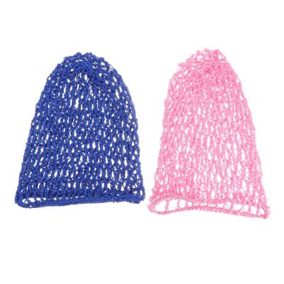 FOMIYES 2-Pack Long Polyester Sleep Bonnets for Hair Protection, Pink