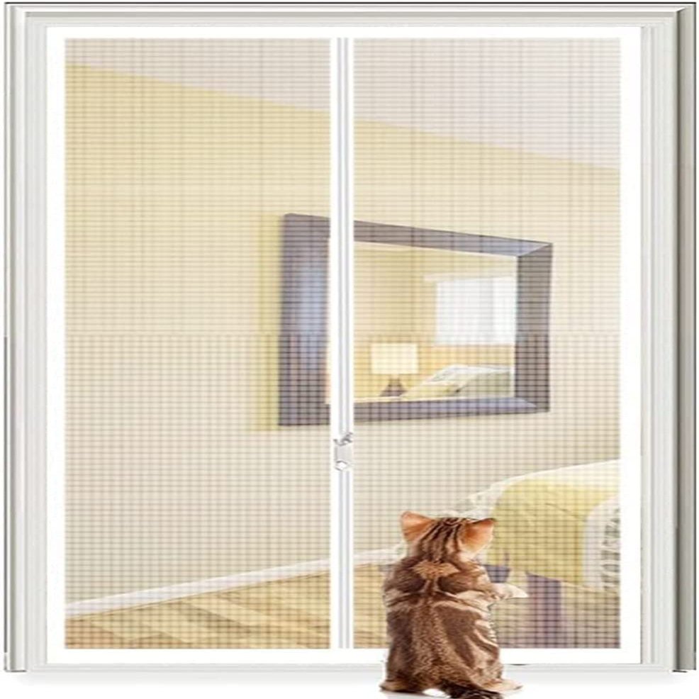 Reinforced Pet Screen Door with Hinged Closure