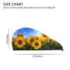 RVENU Sunflower Print Ultra-Absorbent Coral Velvet Hair Drying Towel Cap view 4