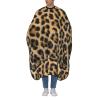 Rough Leopard Print Haircut Cape, Waterproof Unisex Salon Cape, Adjustable Neck, White/Lush Garden, One Size view 1