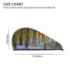 RVENU Temperate Forest Printed Ultra-Absorbent Coral Velvet Hair-Drying Towel view 4