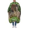 VUCEMI Raccoon Statue Print Haircut Cape, Waterproof, Adjustable Neck, White, One Size view 1