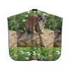VUCEMI Raccoon Statue Print Haircut Cape, Waterproof, Adjustable Neck, White, One Size view 2