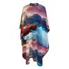 VUCEMI Scenic Lake Printed Haircut Cape, Waterproof, Adjustable Neck, White, One Size view 4