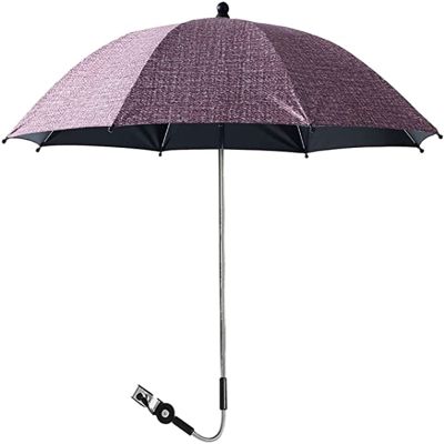 Universal Clip-On Stroller Sun Umbrella, 360° Adjustable Shade