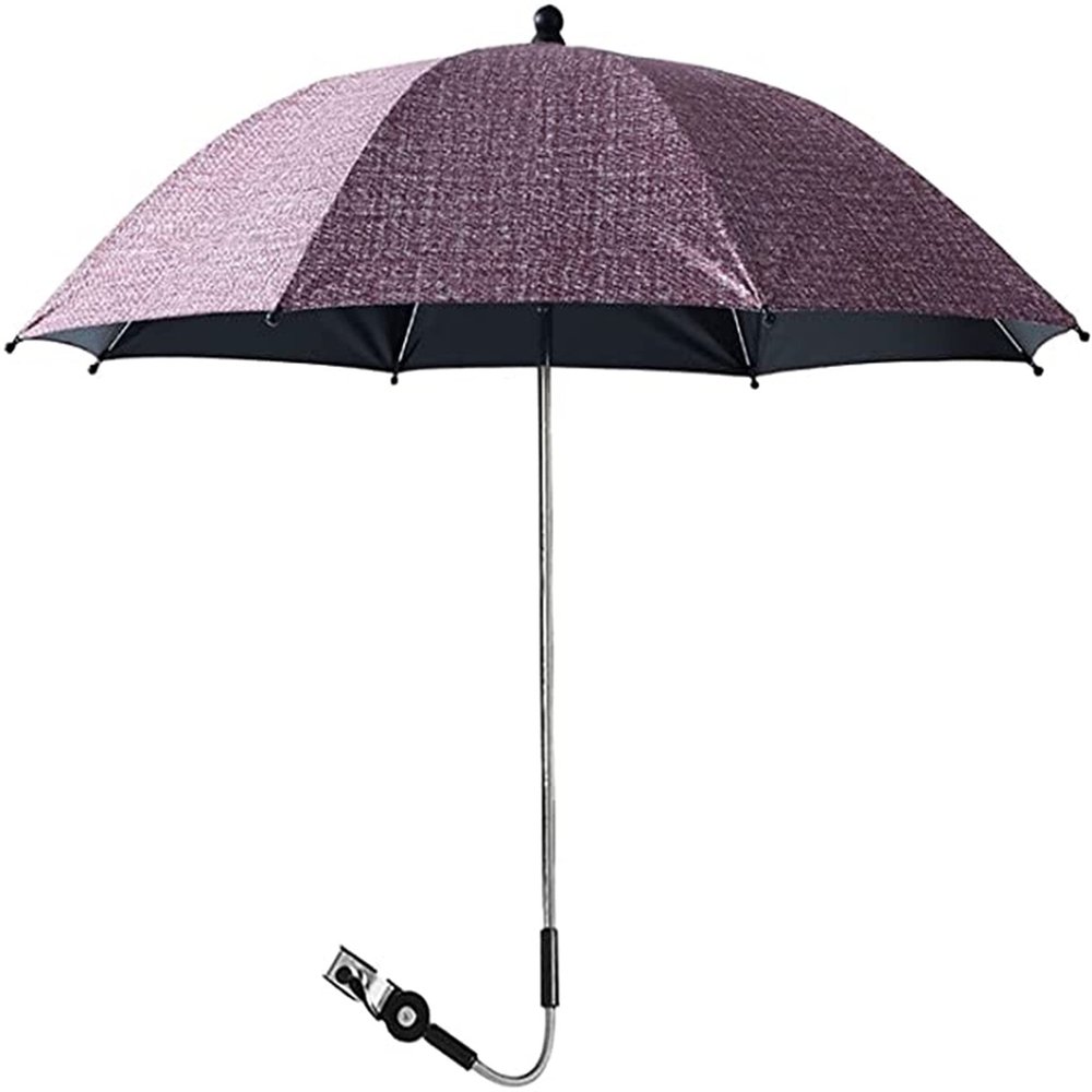Universal Clip-On Stroller Sun Umbrella, 360° Adjustable Shade