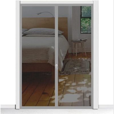 Mesh Zipper Pet Screen Door, Silver