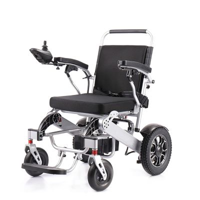 Lightweight Foldable Electric Wheelchair, Portable Travel Chair, Black
