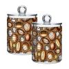 GAIREG 4-Piece Cotton Swab Storage Jars for Sports, Pharmacy, Bathroom view 2