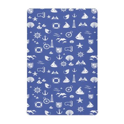 Fitted Crib Sheet for Baby, Boy or Girl, Soft, Breathable, Navy Blue, 39.0 x 27.0 in