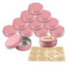 YANCAER 100-Pack 60 mL Pink Aluminum Tins, 68 mm x 27 mm, Screw-Top Lids view 1
