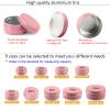 YANCAER 100-Pack 60 mL Pink Aluminum Tins, 68 mm x 27 mm, Screw-Top Lids view 4