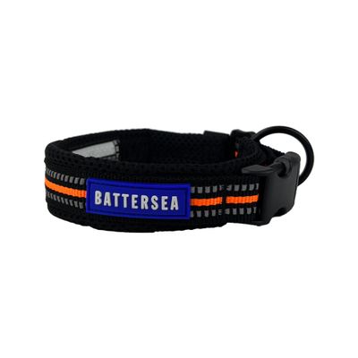 Battersea Reflective Dog Collar, Orange, L