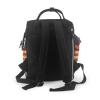 Manluu Printed Diaper Backpack with Vintage Flag, Black view 3