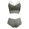 Women's Sexy Red Lace Lingerie Set with Push-Up Bodysuit and String Thong view 4
