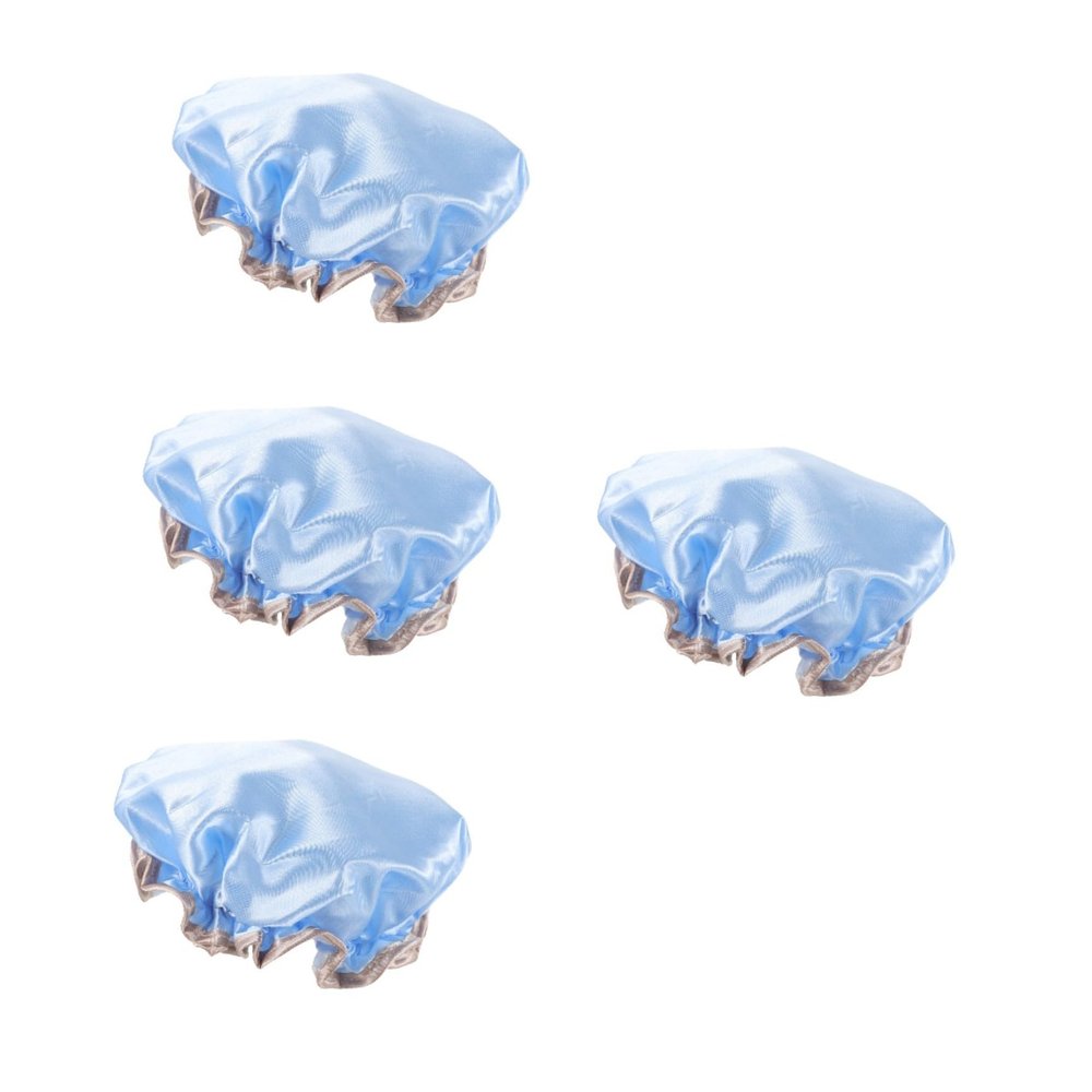 Cabilock 4-Piece Waterproof Satin Shower and Sleep Cap Set