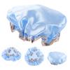 Cabilock 4-Piece Waterproof Satin Shower and Sleep Cap Set view 4