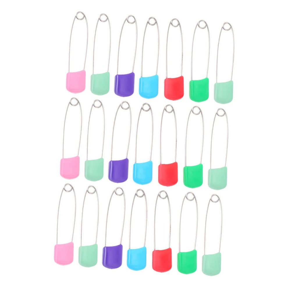 Healeved 50-Piece Diaper Safety Pins with Safety Closures for Newborns