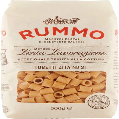 Italian Gourmet Tubetti Zita No. 31 Semolina Pasta, 10 x 500 g