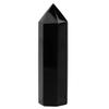 Natural Black Obsidian Hexagonal Crystal Wand view 1