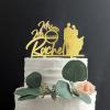 Funlucy “Mr and Mrs” Cake Topper, Personalized, for Weddings and Anniversaries view 1
