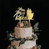 Funlucy “Mr and Mrs” Cake Topper, Personalized, for Weddings and Anniversaries view 3