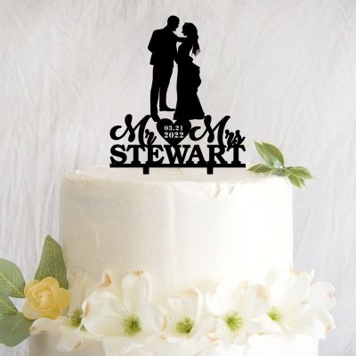 Funlucy Personalized Bride and Groom Cake Decoration, Mr. & Mr.