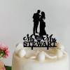 Funlucy Personalized Bride and Groom Cake Decoration, Mr. & Mr. view 3