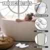 40 Pairs Disposable Spa Slippers, Non-Slip Hotel Slippers, Plush Closed-Toe, White and Gray, One Size Wide view 4