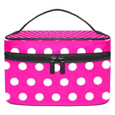 Polka Dot Cosmetic Bag for Women