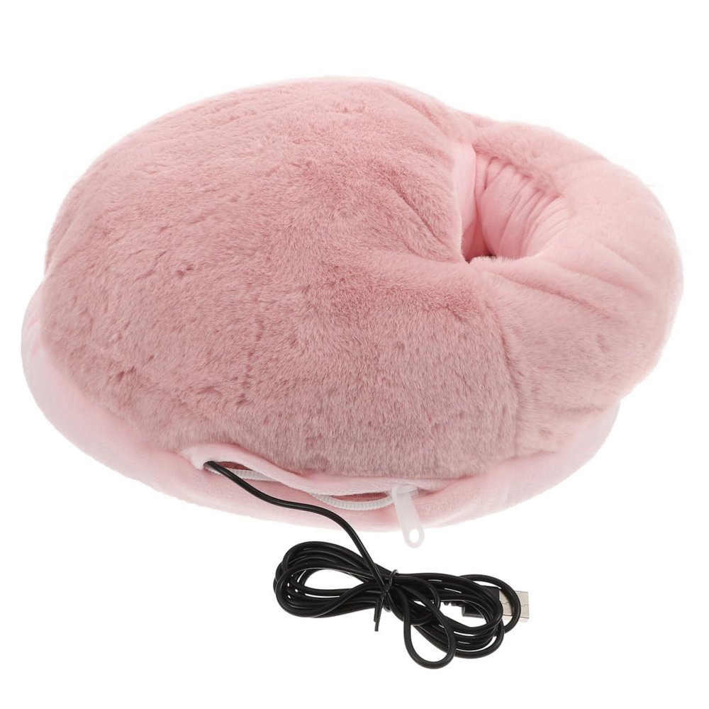 Pink USB Electric Foot Warmer for Home and Office