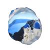 Cycladic Houses Reusable Double-Layer Waterproof Shower Cap for Women view 2