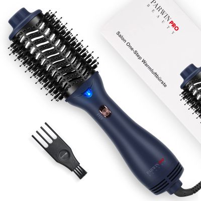 PARWIN PRO BEAUTY 4-in-1 One-Step Oval Hot Air Brush, Prussian Blue