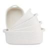 Oikabio Rectangular Storage Baskets, 5-Piece Set, Woven Cotton Rope view 1