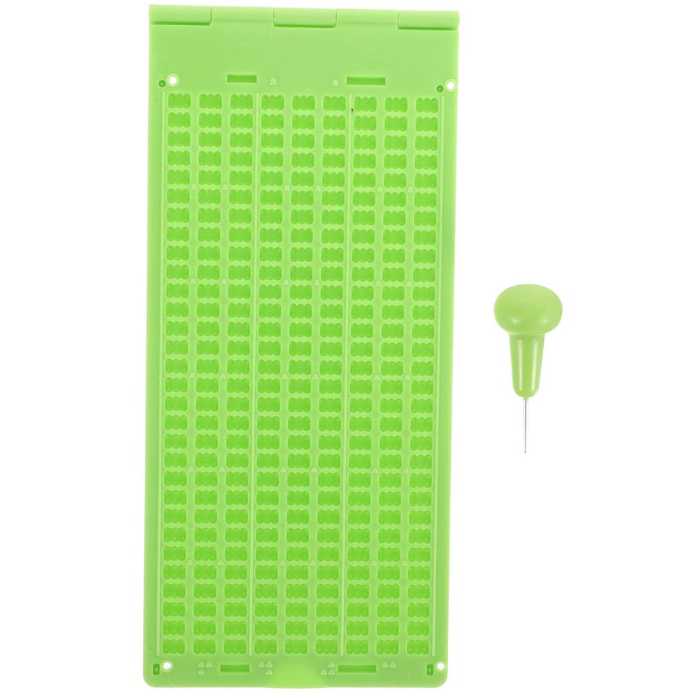 Braille Slate for the Blind, 30-Cell Plastic Writing Board
