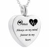 ZEZILE ECG Pendant Cremation Urn Jewelry, Dad Always in My Head, Forever in My Heart Memorial Ashes Necklace view 1