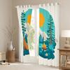 Happy Camping Blackout Curtains, Tent, Moon, Trees and Mountain Print, 2 Panels, M view 3