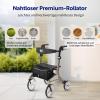 VOCIC Z71 Lightweight Folding Rollator with Seat, Waterproof Aluminum Walker view 2
