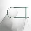 DERBUT Makeup Mirror, Metal Wall Mount with Shelf, HD Double-Sided Semicircular Cosmetic Mirror view 2
